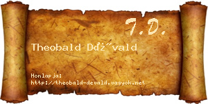 Theobald Dévald névjegykártya